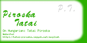 piroska tatai business card